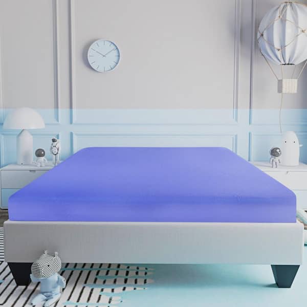 Doze Blue 6 in. Firm Gel Memory Foam Bed in a Box Mattress with Aloe Vera Cover, Twin