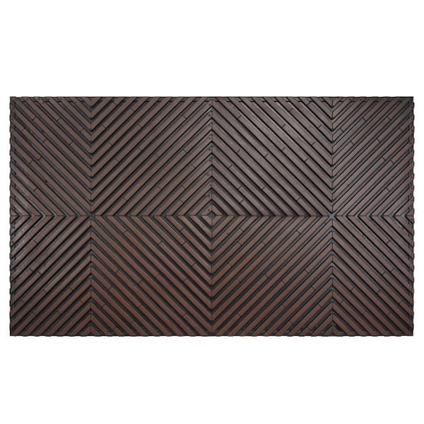 Calloway Mills Wood Wall 18 in. x 30 in. Indoor/Outdoor Brown Doormat