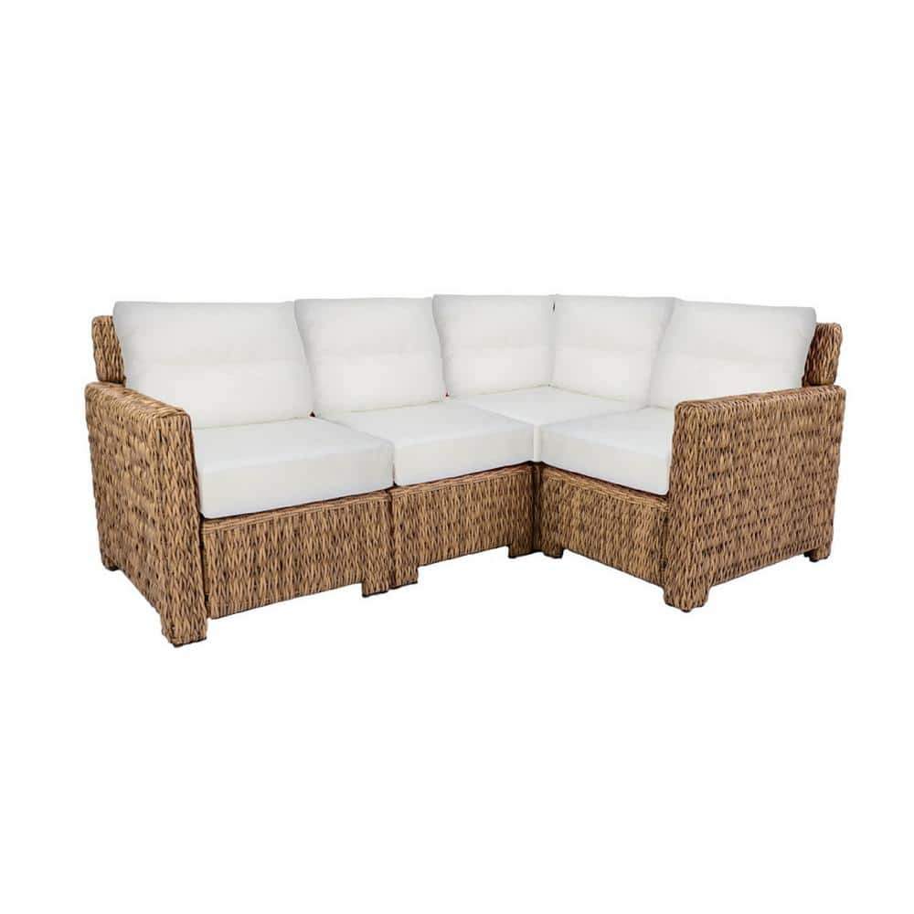 Laguna Point 6-Piece Wicker Patio Outdoor Sectional with Bare Cushions