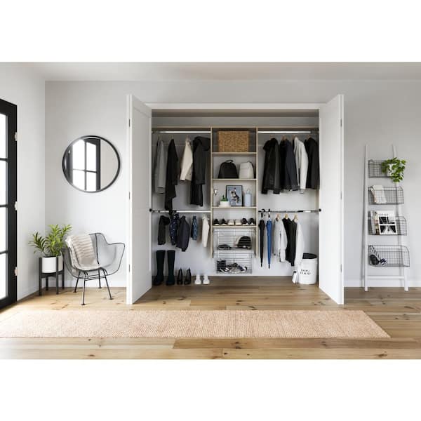 Closet Evolution 48 in. W - 96 in. W White Entryway Wood Closet System