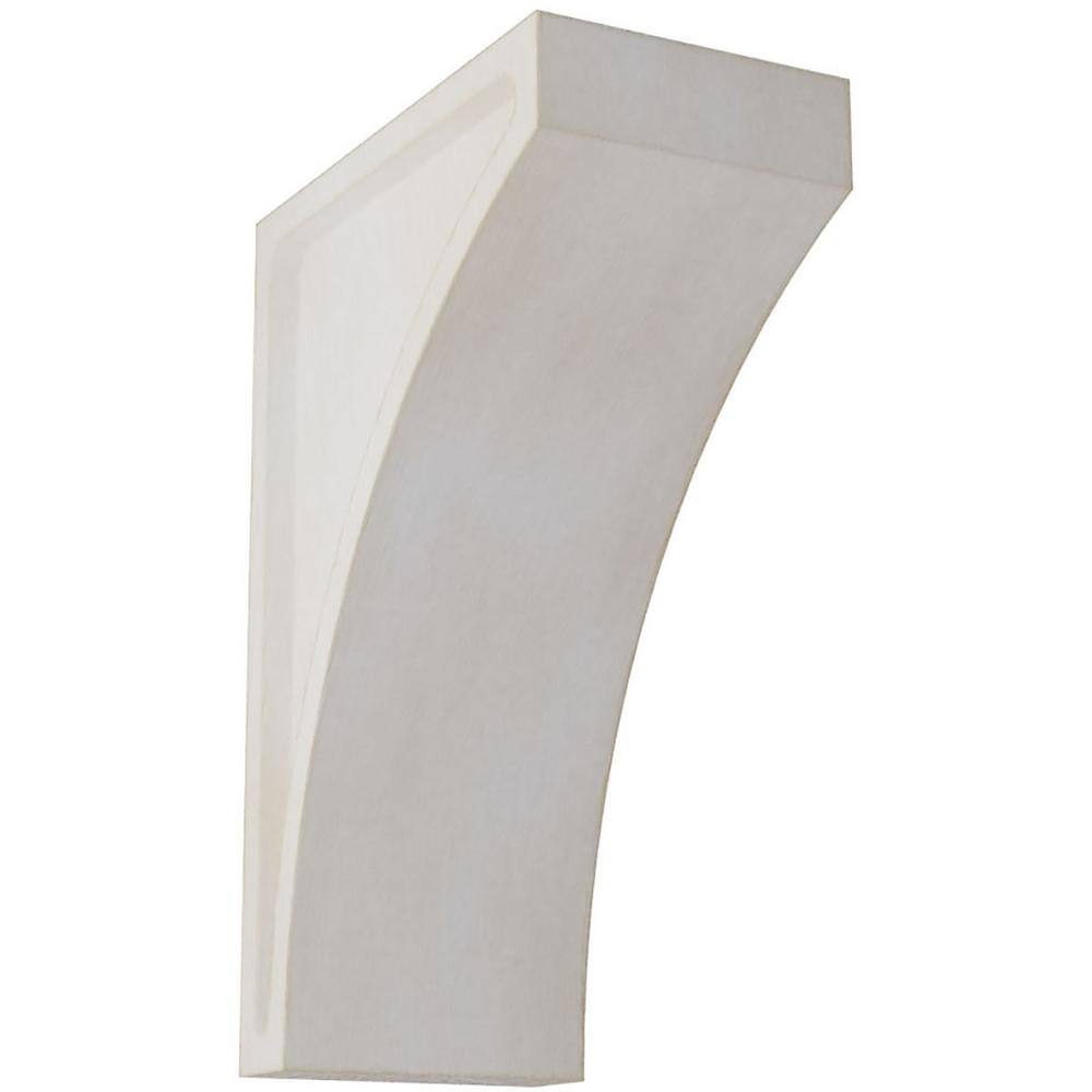 Chalk Dust White Rubberwood Vintage Decor Corbel 3" x 5.5" x 8"