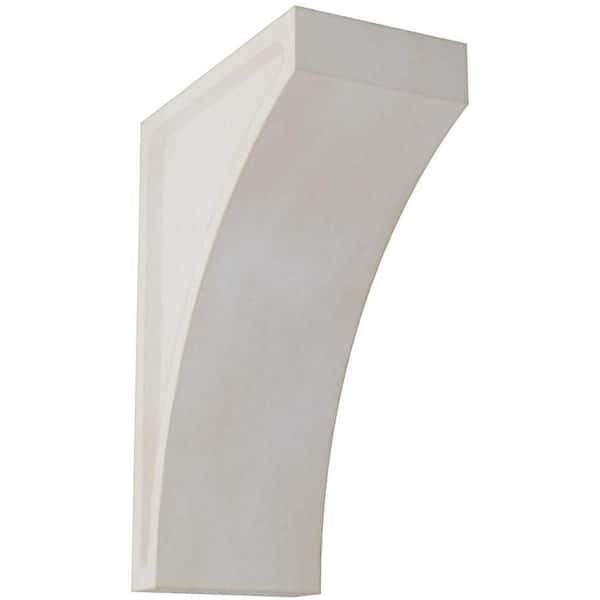 Ekena Millwork 3 in. x 8 in. x 5-1/2 in. Chalk Dust White Medium Lawson Wood Vintage Decor Corbel