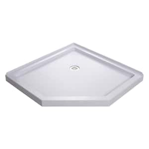 SlimLine 36 in. x 36 in. Neo-Angle Shower Pan Base in White