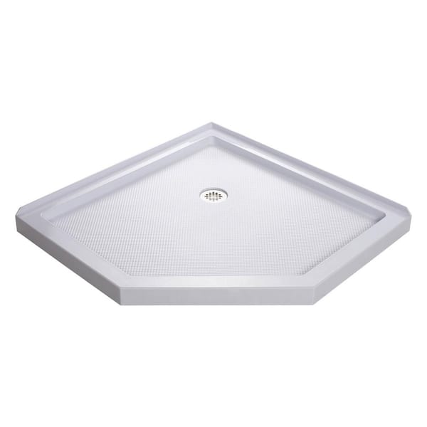 DreamLine SlimLine 42 in. x 42 in. Neo-Angle Shower Pan Base in White