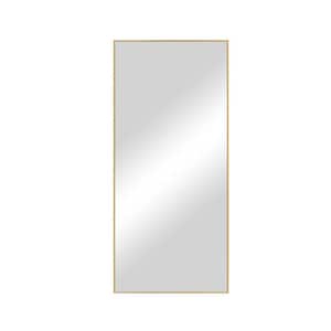 22 in. W x 47 in. H Rectangular Framed Wall Bathroom Vanity Mirror in Gold