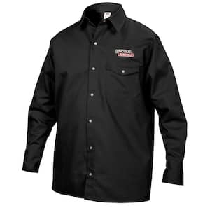 Fire Resistant XX-Large Black Cloth Welding Shirt