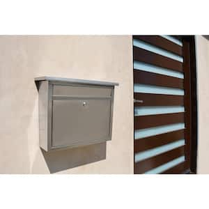 Maya Silver, Medium, Steel, Locking, Wall Mount Mailbox