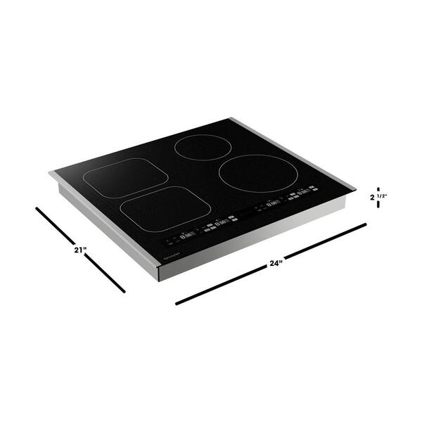 Sharp 24 in 4 Elements Induction Cooktop in Black SCH2443GB - The 