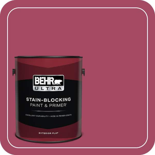 BEHR ULTRA 1 gal. #120D-5 Glazed Raspberry Flat Exterior Paint & Primer