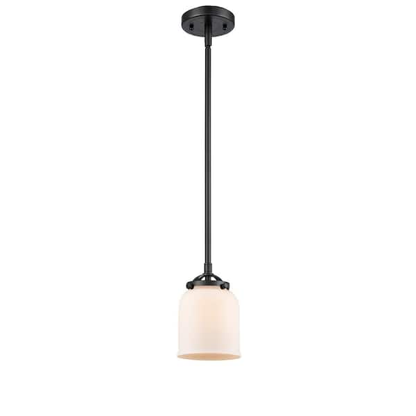 Innovations Bell 100-Watt 1 Light Oil Rubbed Bronze Shaded Mini Pendant Light with Frosted Glass Shade