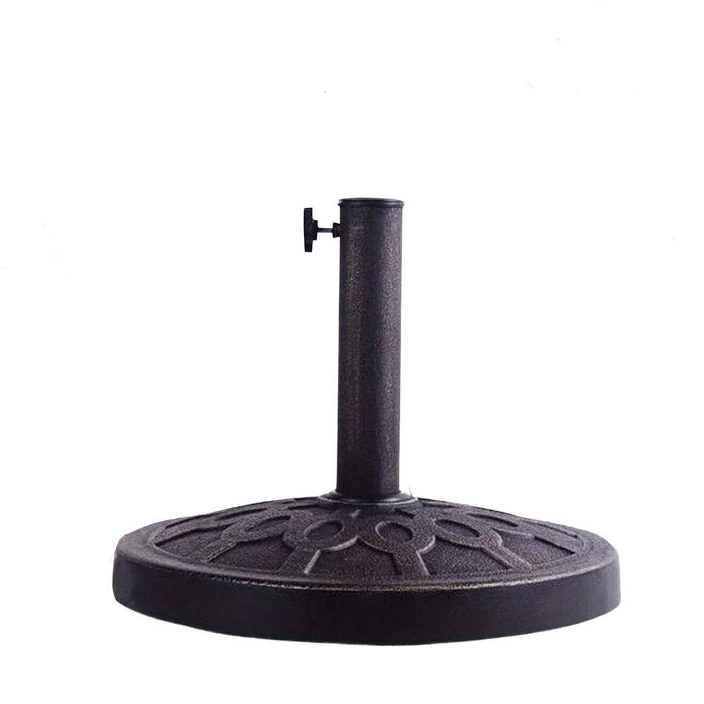 21.3 lbs. Ferrous Metal Patio Umbrella Base 17.1 in. in Black