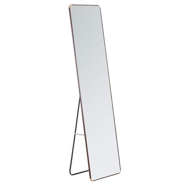 Miscool Anky Brown 16.5 in. W x 60 in. H Rectangle Wood Framed Full Length Mirror