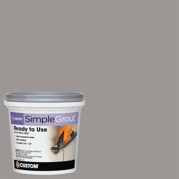 Custom Building Products SimpleGrout #165 Delorean Gray 1 qt. Premixed Grout