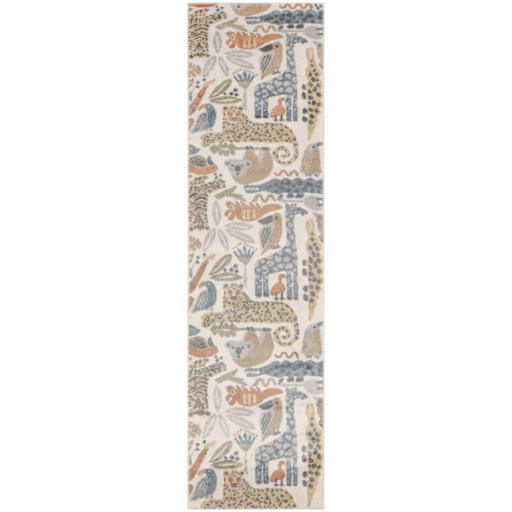 Astra Machine Washable Ivory 2 ft. x 8 ft. Graphic Contemporary Runner Area Rug price history on PriceWatchPro