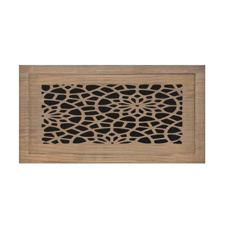 Hardwood Floor Register, Duct Opening 4X12 (Overall 7x15) - Floral Design price history on PriceWatchPro