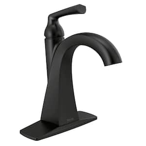 Pierce Single Hole Single-Handle Bathroom Faucet in Matte Black