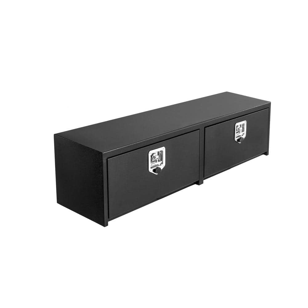 Black Steel Underbody Truck Tool Box T Handle Lock 48 x 16 x 13 inches Storage for Truck RV Trailer price history on PriceWatchPro