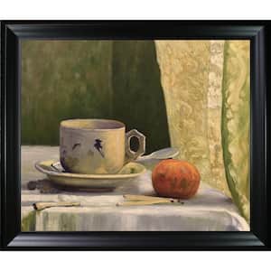 Cup and Mandarin by Edouard Vuillard Black Matte Framed Food Oil Painting Art Print 25 in. x 29 in.