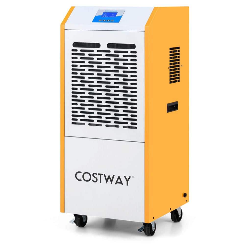 88 pt.(DOE) 9000 sq. ft. Coverage Area Dehumidifier in Yellow + White w/ Pump 24H Timer & Wheels (MAX 290 pt. ) price history on PriceWatchPro