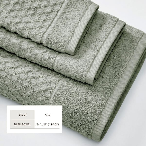 FRESHFOLDS Desert Sage Green Ultra-Soft 100% Cotton Diamond