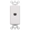 Leviton 41646-E QuickPort Decora Insert, 6-Port, Black