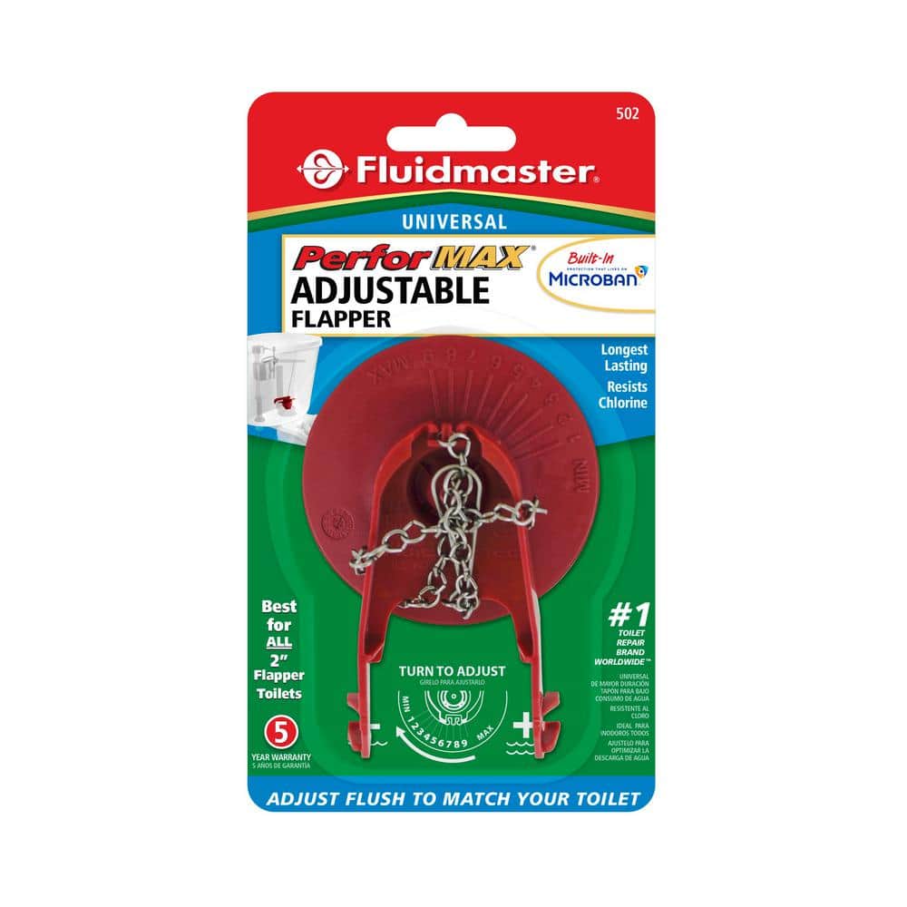 Red Microban Chemical Resistant Toilet Flapper