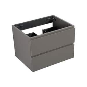 35.5 in. W x 17.9 in. D x 20.5 in. H Bath Vanity Cabinet without Top in Gray Finish Assembled Wall Mount w/2-Drawers