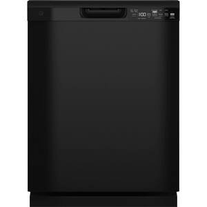 24 in. Black Front Control Built-In Tall Tub Dishwasher with Steam Cleaning and 52 dBA