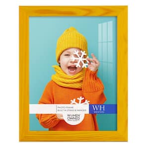 Woodgrain 8 in. x 10 in. Sunflower Yellow Picture Frame