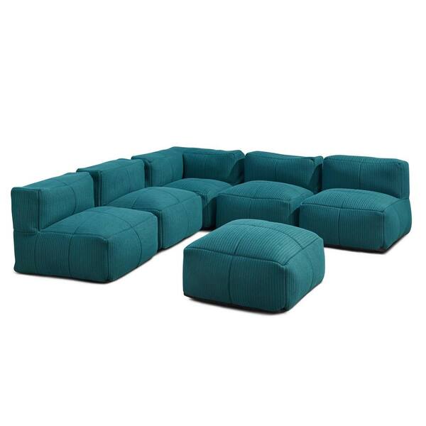 Noble House Markham 6 Piece Teal Fabric Sectional 70569 The Home Depot - Markham Leather Sectional With Ottoman Noble House Markham 6 Piece Teal Fabric Sectional 70569 The Home Depot - Markham Leather Sectional With Ottoman