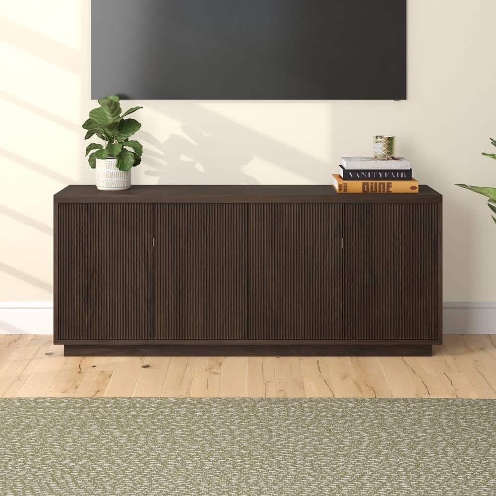 Meyer&Cross Hanson 57.13 in. Alder Brown TV Stand Fits TV's up to