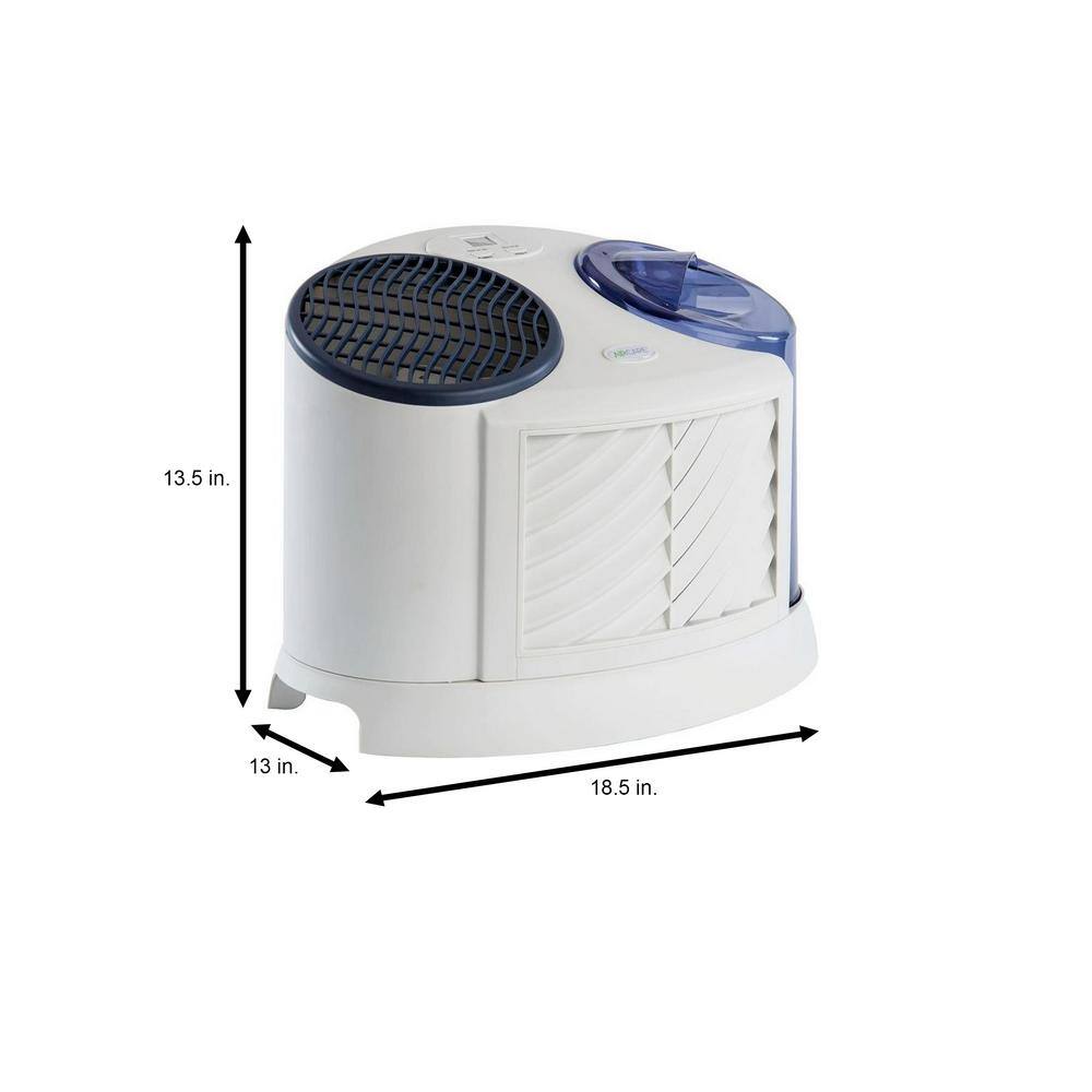 White Digital Evaporative Tabletop Humidifier with Humidistat