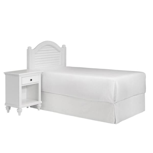 HOMESTYLES Bermuda White Twin Headboard Bedroom Set