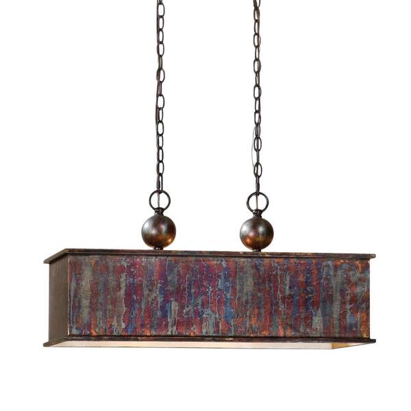 Home Decorators Collection 2-Light Oxidized Bronze Pendant