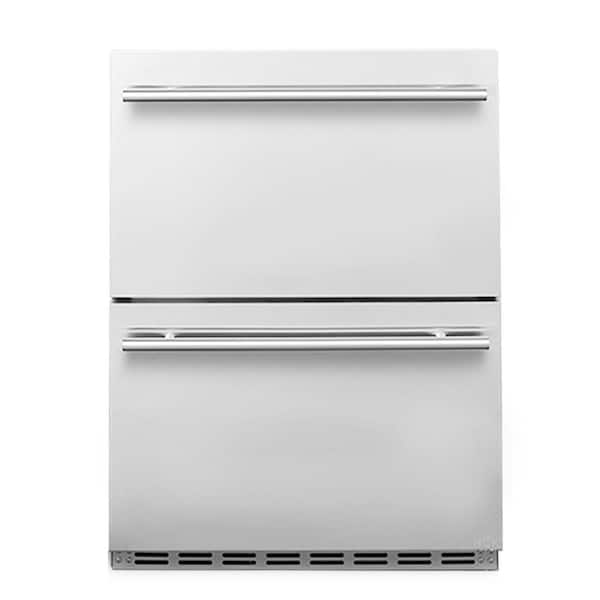 HCK 5.3 cu. ft. Under Counter Double Drawer Refrigerator in Stainleass