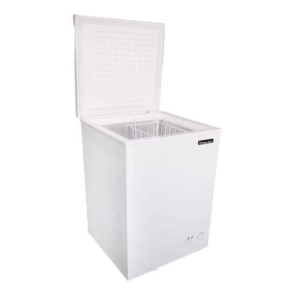 Antarctic Star 3.5 Cubic Feet White Chest Freezer Little Freezer Removable  Basket, Free Standing