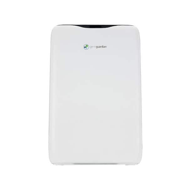 728 sq. ft. HEPA Pure Filter Console Air Purifier 18 in. White for Home, Timer, Wildfire Smoke, Dust, Odors, Allergens