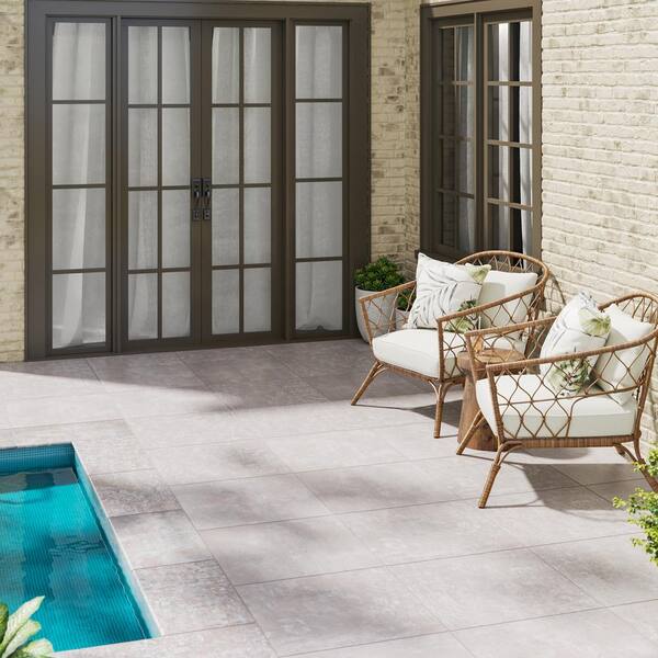 MSI Beton Gray 2 cm. x 24 in. x 24 in. Matte Porcelain Ston Look Paver Tile (8 sq. ft./Case)