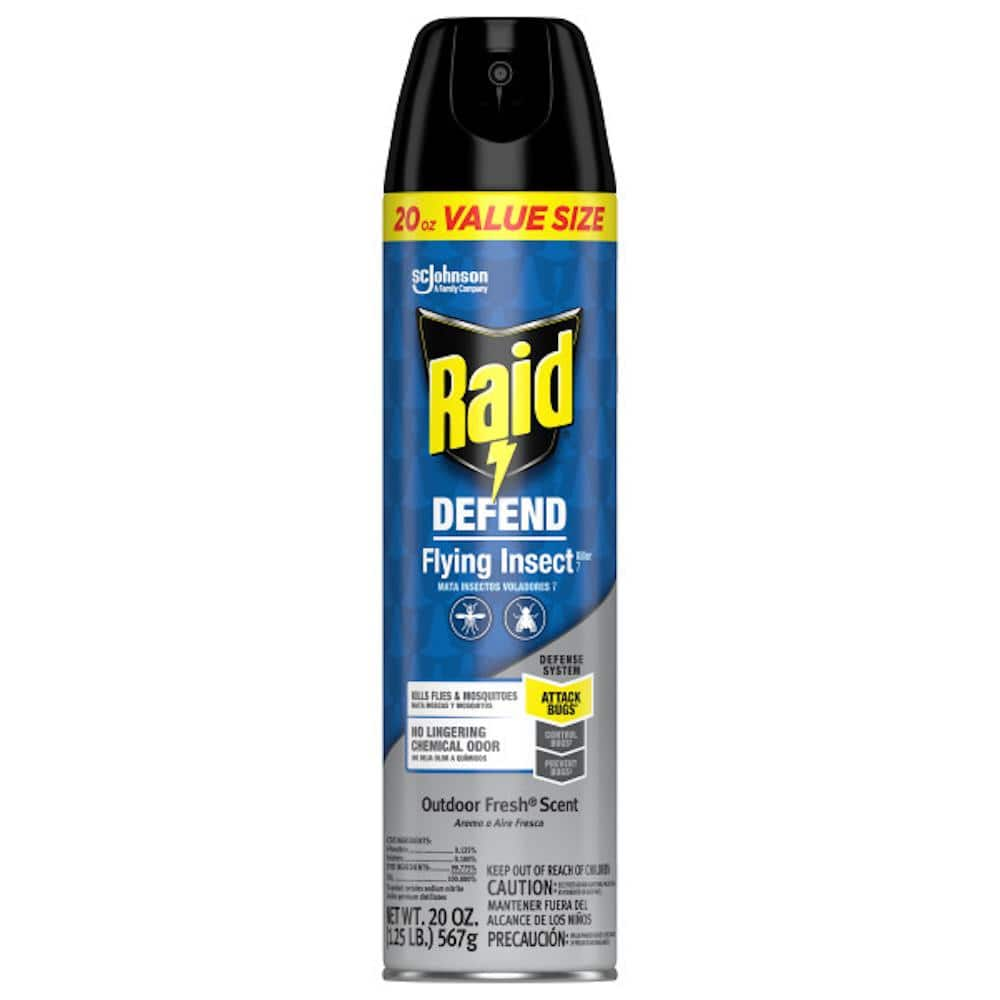 Raid Defend Flying Insect Killer 7, Flying Insect Spray Can, Outdoor ...