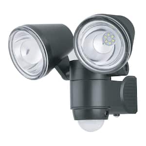330 Lumen Motion Activated Battery Operated Security Light - LED Flood Light, Waterproof, Dusk to Dawn Photocell Sensor