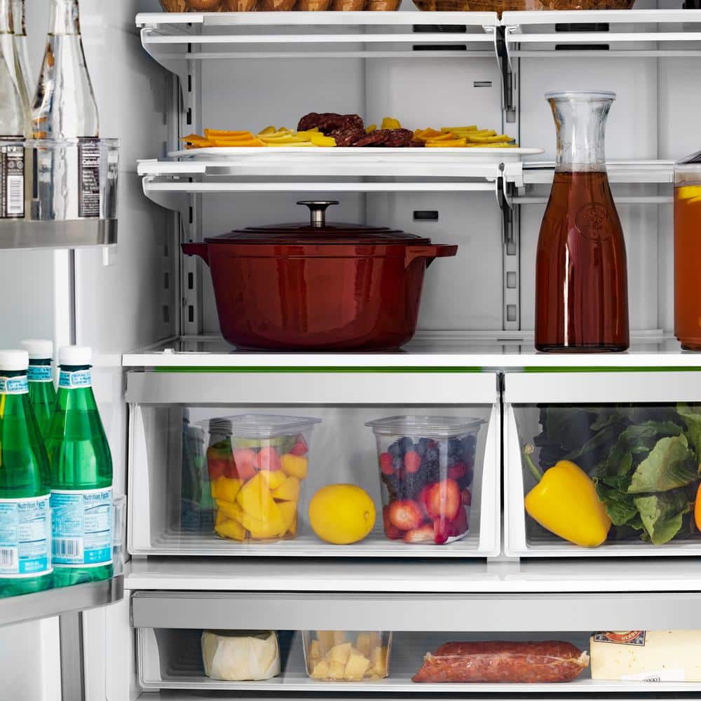 ZLINE 36" Stainless Steel French Door Refrigerator with Gold Accents