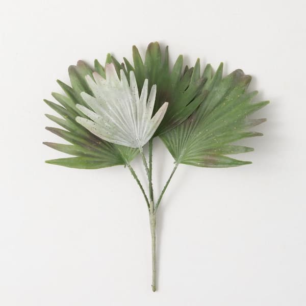 SULLIVANS 15.5" Dusty Palm Bush; Green