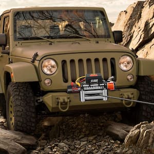 12000 lbs. Truck Winch 85 ft. Electric Winch Steel Cable 12-Volt Winch with Wireless Remote Control and Powerful Motor