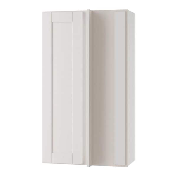 Home Decorators Collection Washington Vesper White Plywood Shaker Assembled Blind Corner Kitchen Cabinet Soft Close 24 in W x 12 in D x 42 in H