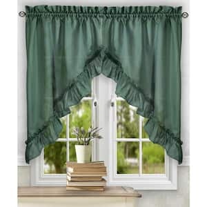 Stacey 38 in. L Polyester/Cotton Swag Valance Pair in Harvest