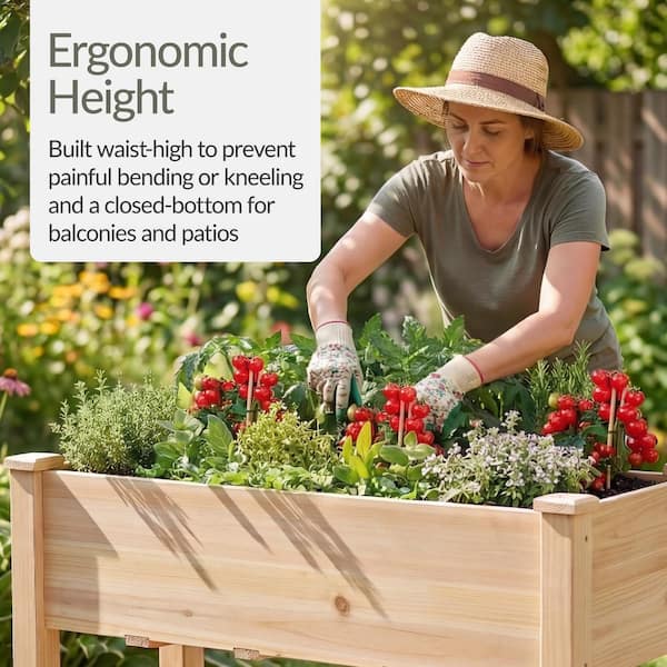 in. 30 x in. 18 x in. 43 Natural Shelf bed garden Neighborhood
