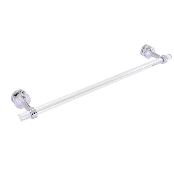 Allied Brass Pacific Beach 24 in. Over-the-door Shower Door Towel Bar with Dotted Accents in Polished Chrome