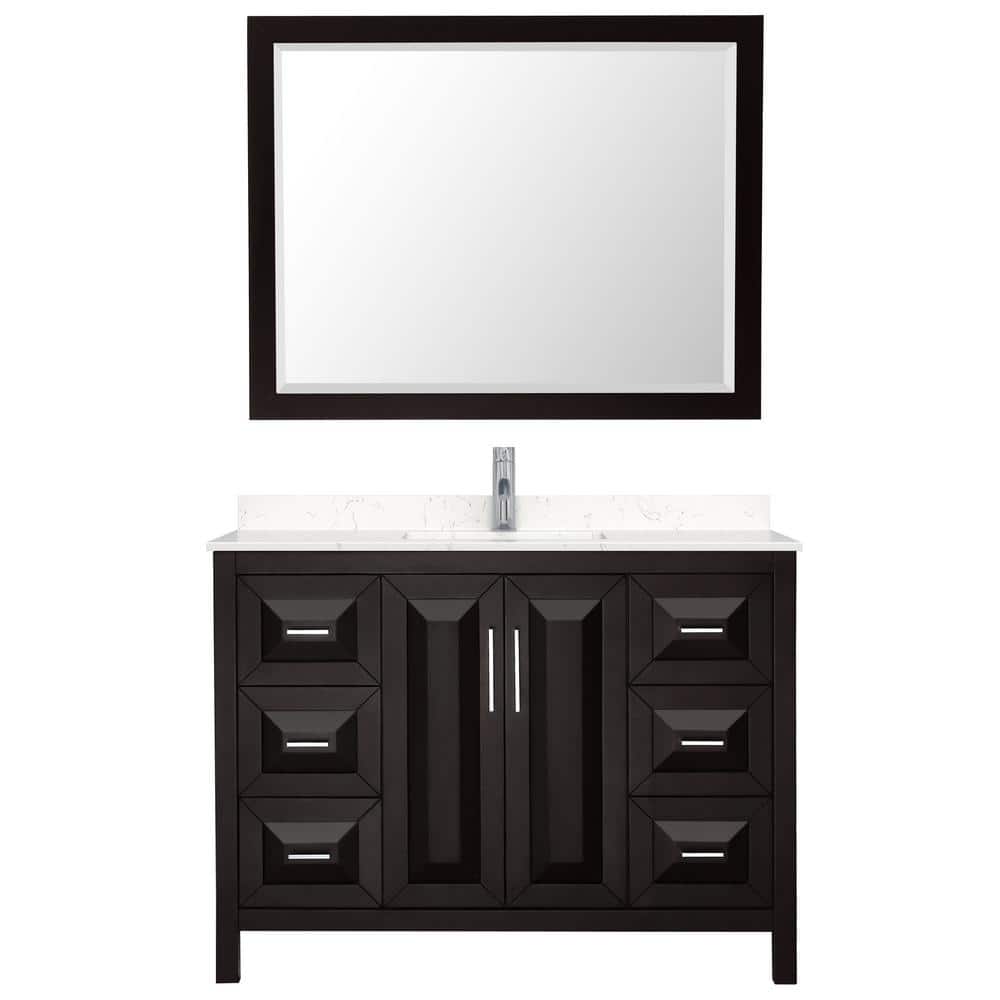 Wyndham Collection Daria 48 in.W x 22 in.D Single Vanity in Dark