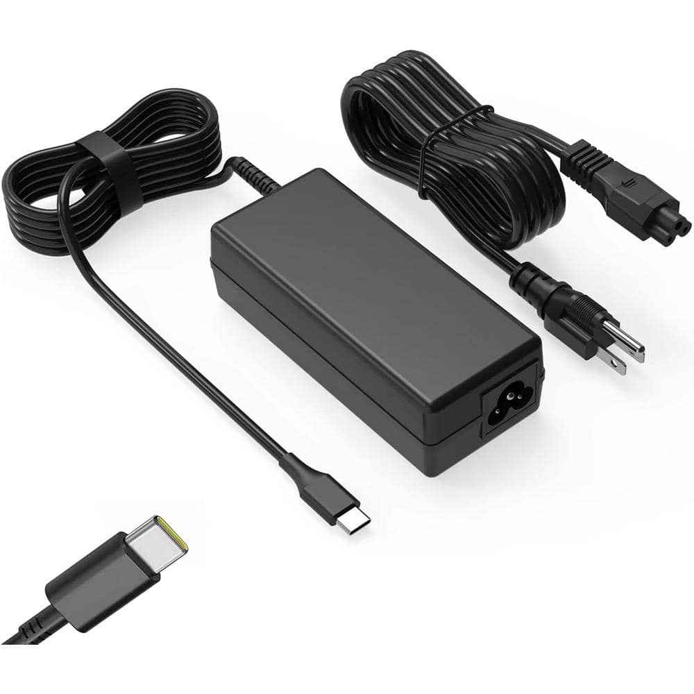 Universal Chromebook Charger USB C with 45-Watt Laptop Charger in Black