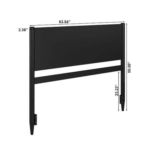 AFI Pasadena Black Queen Modern Wood Panel Headboard AR29884B